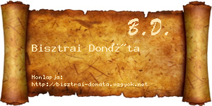 Bisztrai Donáta névjegykártya